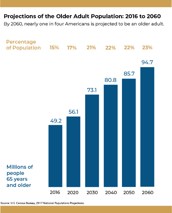 Projections of Older Adult Population Chart